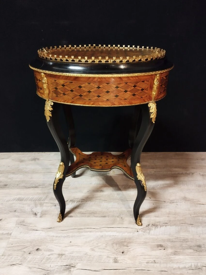 Jardinière Napoléon III Marqueterie 4 Jardinière Napoléon III Marqueterie – Image 2