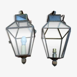 Lot De Lanternes Murales 19eme