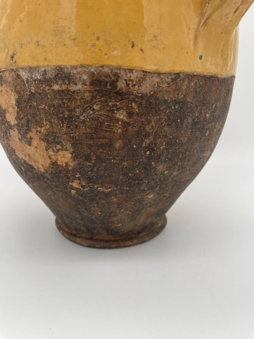 Ancien Pot à Confit En Terre Cuite Jaune Vernissé XIX Eme 12 Ancien Pot à Confit En Terre Cuite Jaune Vernissé XIX Eme – Image 10