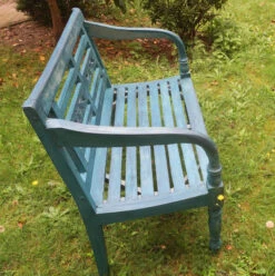 Banc De Jardin Peint En Détresse Du Milieu Du Siècle -Jardin Fournitures Boutique bb4ea887 b225 45db 8116 8e6867c50781