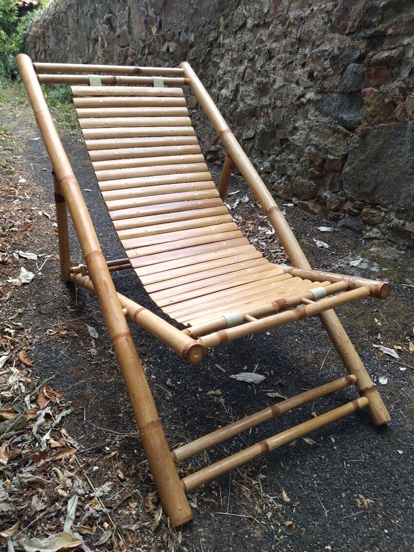 Chaise Longue En Bambou Vintage 4 Chaise Longue En Bambou Vintage – Image 2