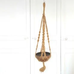 Suspension Porte Plante Céramique Et Tressage Corde -Jardin Fournitures Boutique bd257da7 f721 4497 996f a24852a4b9c6