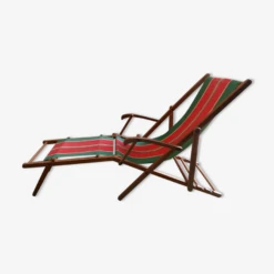 Ancienne Chilienne Enfant Chaise Longue Avec Repose Pieds