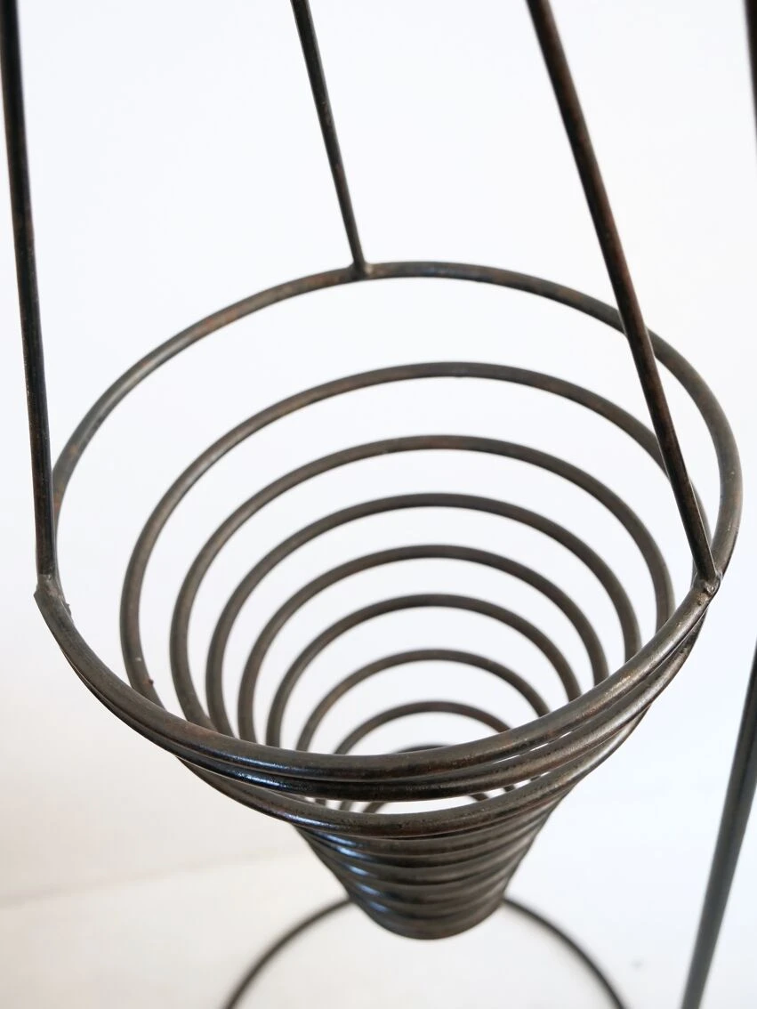 Pied Pour Plante Suspendue En Métal Courbé Jardinière 4 Pied Pour Plante Suspendue En Métal Courbé Jardinière – Image 2