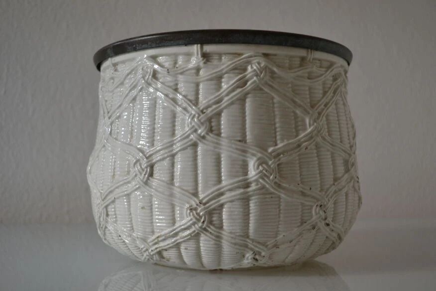 Cache Pot Vintage Céramique à L'imitation De L'osier 7 Cache Pot Vintage Céramique à L'imitation De L'osier – Image 5