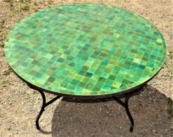 Table Zellige Ronde Verte De 130 Cm De Diamètre 7 Table Zellige Ronde Verte De 130 Cm De Diamètre -Jardin Fournitures Boutique c0305127 03e1 454e b81b 3051bb67e88a
