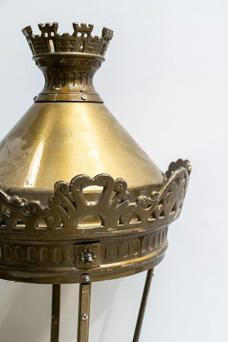 Set De Cinq Lanternes Réverbères Ville De Paris Cuivre Et Laiton 1970’ 12 Set De Cinq Lanternes Réverbères Ville De Paris Cuivre Et Laiton 1970’ – Image 10