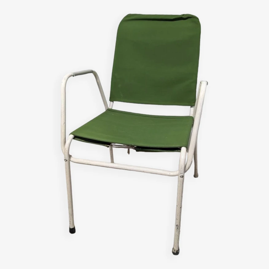 Fauteuil Vintage Métal Et Tissu 3 Fauteuil Vintage Métal Et Tissu