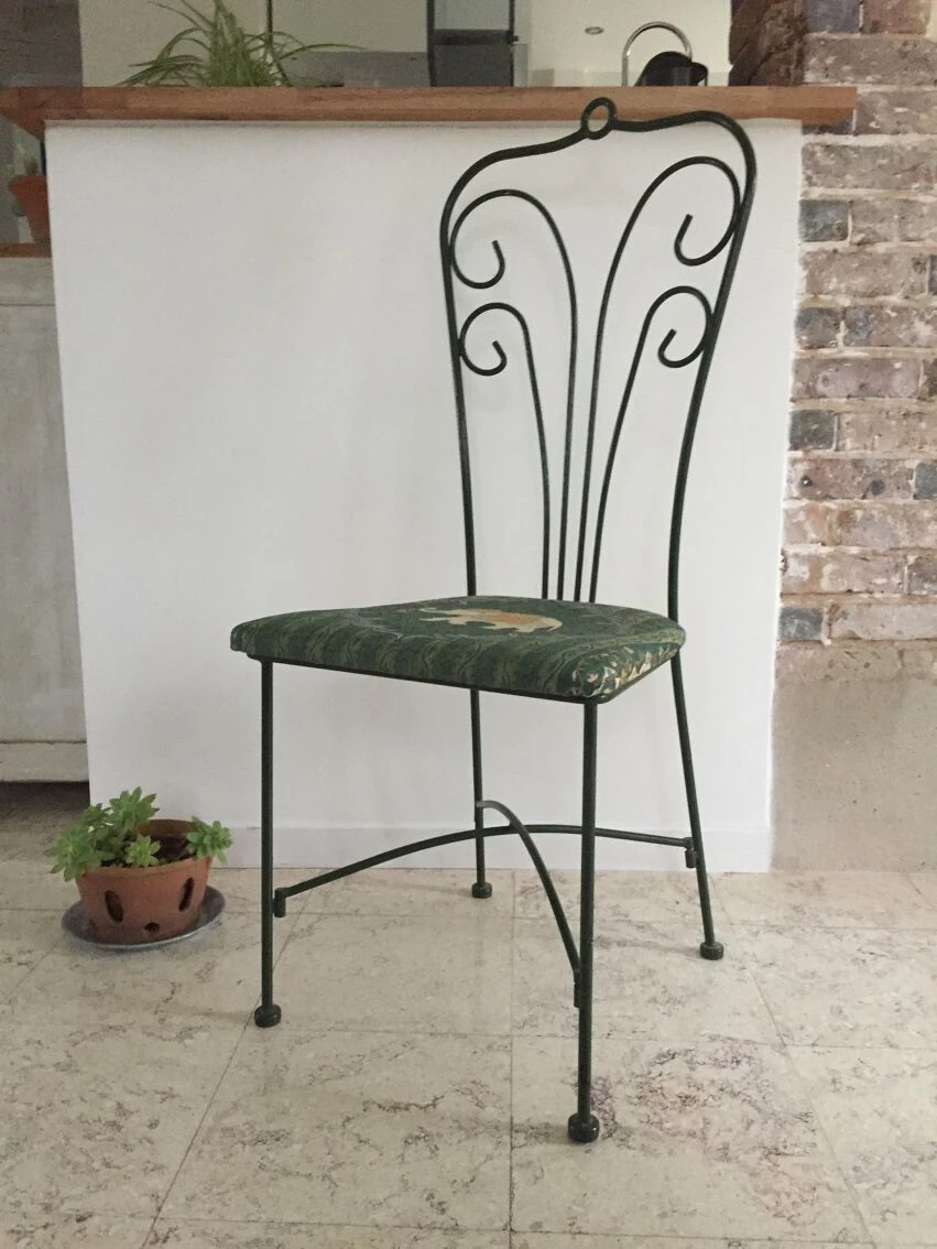 Chaise De Jardin Verte Fonte D'acier Vintage 4 Chaise De Jardin Verte Fonte D'acier Vintage – Image 2