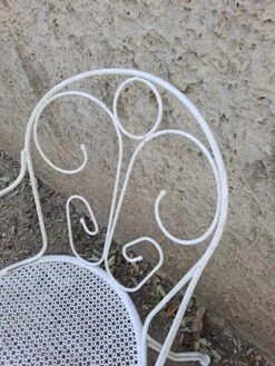 Paire De Fauteuil En Fer Blanc Ancien -Jardin Fournitures Boutique c6350d86 77d9 4a3d 8d5e c5730c045064