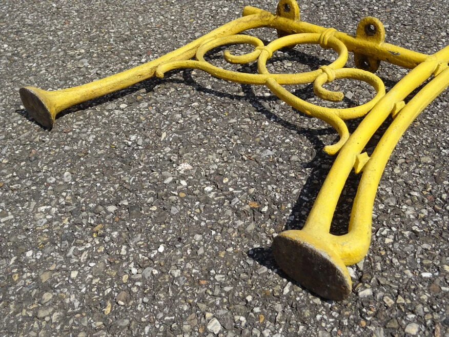 Paire De Montants De Banc De Jardin En Fonte Vers 1930 12 Paire De Montants De Banc De Jardin En Fonte Vers 1930 – Image 10