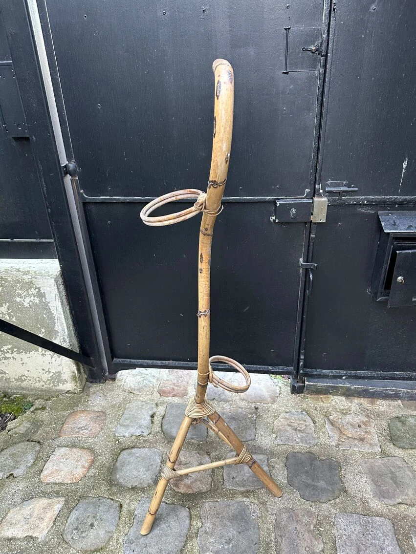 Porte Plantes Vintage - Rotin Et Bambou - Tête De Serpent 5 Porte Plantes Vintage - Rotin Et Bambou - Tête De Serpent – Image 3