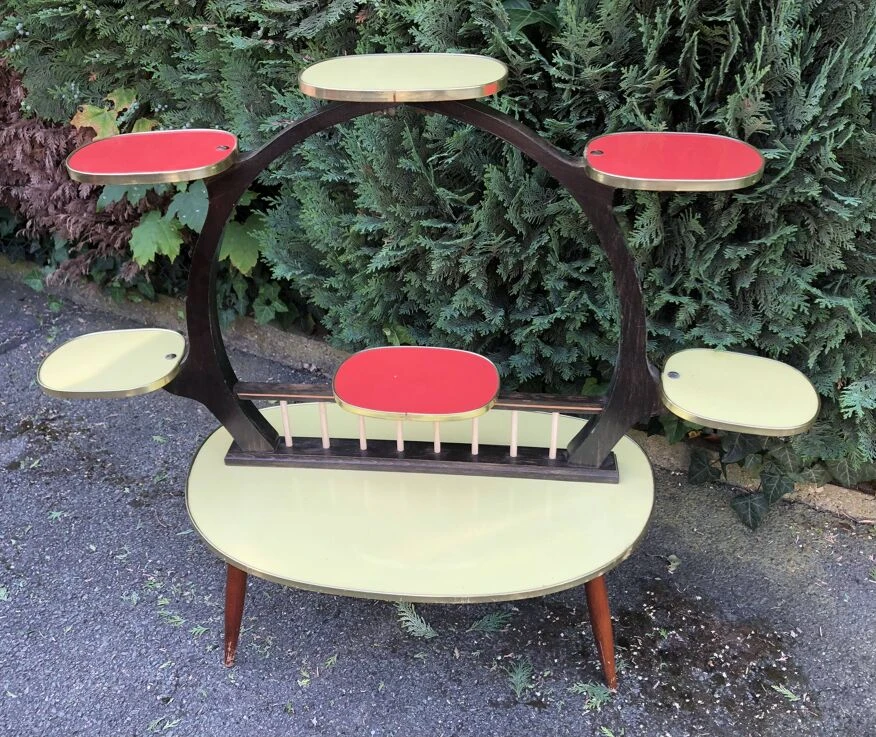 Porte Plante Présentoir Table D’appoint Formica Années 60 10 Porte Plante Présentoir Table D’appoint Formica Années 60 – Image 8