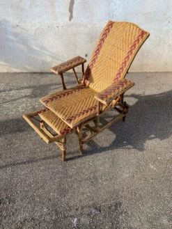 Chaise Longue En Osier -Jardin Fournitures Boutique cf36333c b439 4a46 b4b7 f1b63ff76289