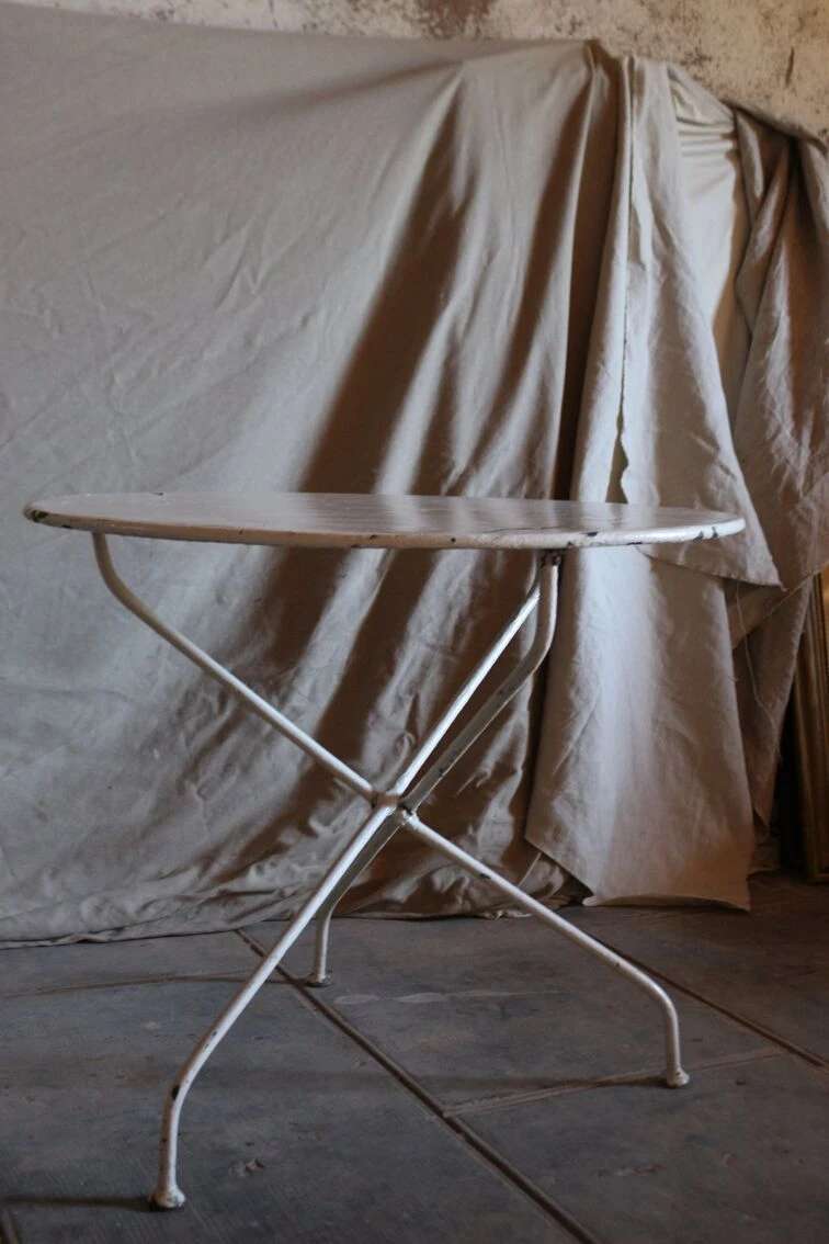 Table Pliante De Jardin En Fer Forgé Blanche 6 Table Pliante De Jardin En Fer Forgé Blanche – Image 4