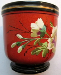 Cache-pot XIXème Porcelaine De Paris Peint D'Hibiscus Sur Fond Rouge -Jardin Fournitures Boutique d0b36714 7721 4d5f b1c3 cb4612d8f9fa