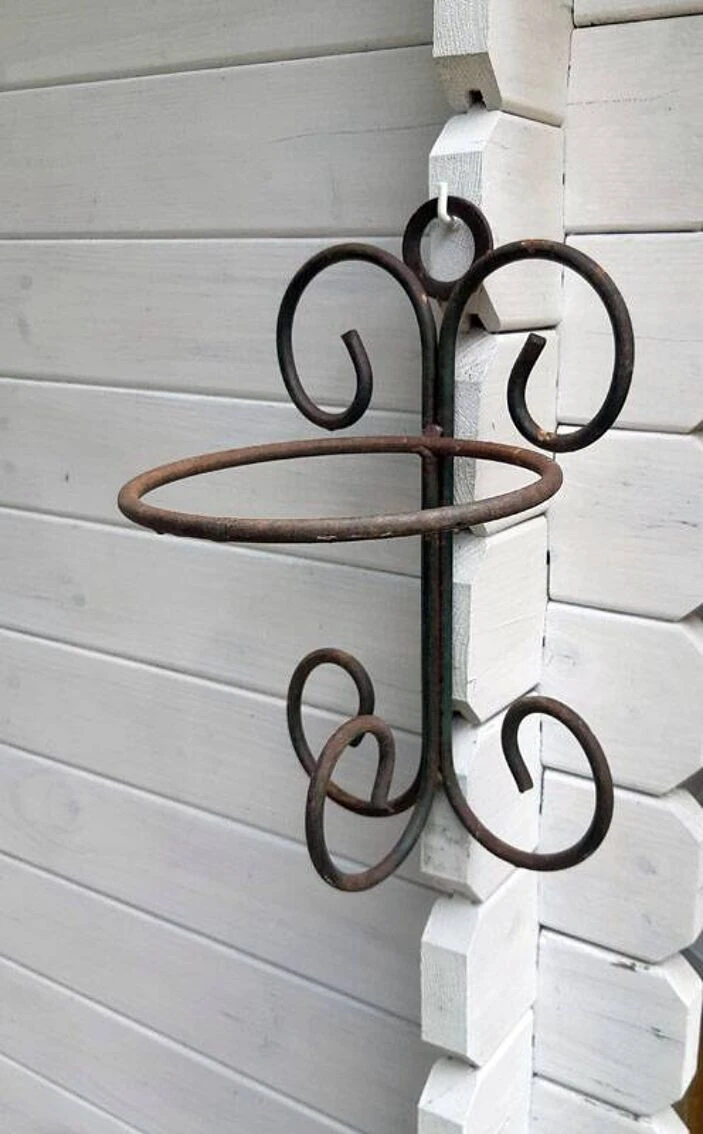 Paire De Portes Pots En Fer Forgé. 7 Paire De Portes Pots En Fer Forgé. – Image 5