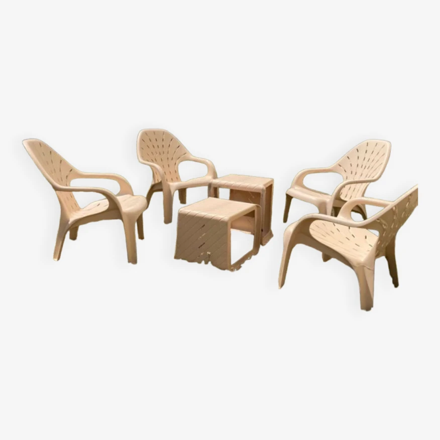 Salon Bas Pour Piscine Où Jardin Estampillé Stamp Ligne Henry Massonnet De 1982 3 Salon Bas Pour Piscine Où Jardin Estampillé Stamp Ligne Henry Massonnet De 1982