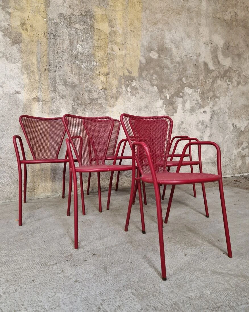 6 Chaises De Jardin En Métal 5 6 Chaises De Jardin En Métal – Image 3