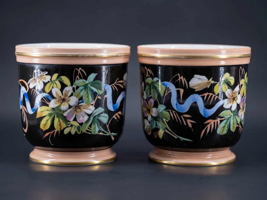 Paire De Jardinières En Faïence, Début XXe Siècle 4 Paire De Jardinières En Faïence, Début XXe Siècle – Image 2