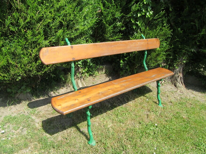 Banc De Jardin En Bois Et Fonte 7 Banc De Jardin En Bois Et Fonte – Image 5