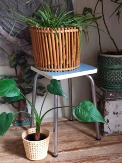 Corbeille Cache-pot Art-populaire Bambou Et Scoubidou Années 50 -Jardin Fournitures Boutique d493ef4d d021 40d2 af94 5a8f3a3aa3ed