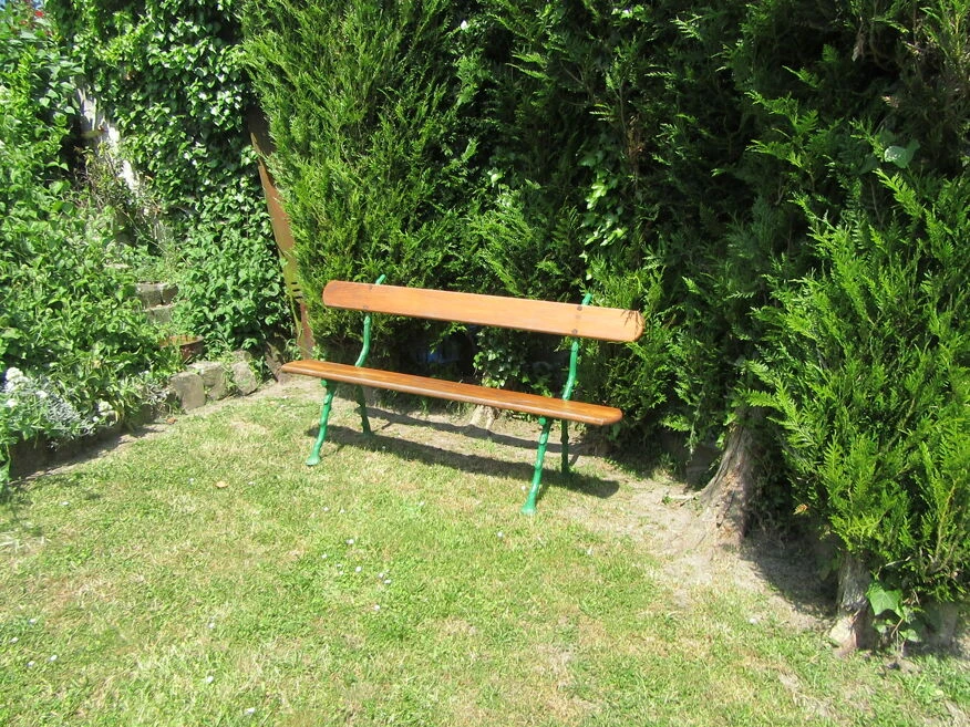 Banc De Jardin En Bois Et Fonte 5 Banc De Jardin En Bois Et Fonte – Image 3
