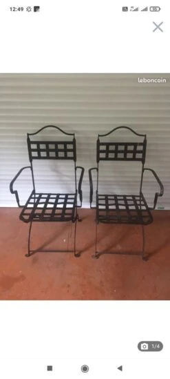 Lot De 2 Chaises Fer Forgé -Jardin Fournitures Boutique d6ab1b16 546b 44eb a021 480ae5b0078b