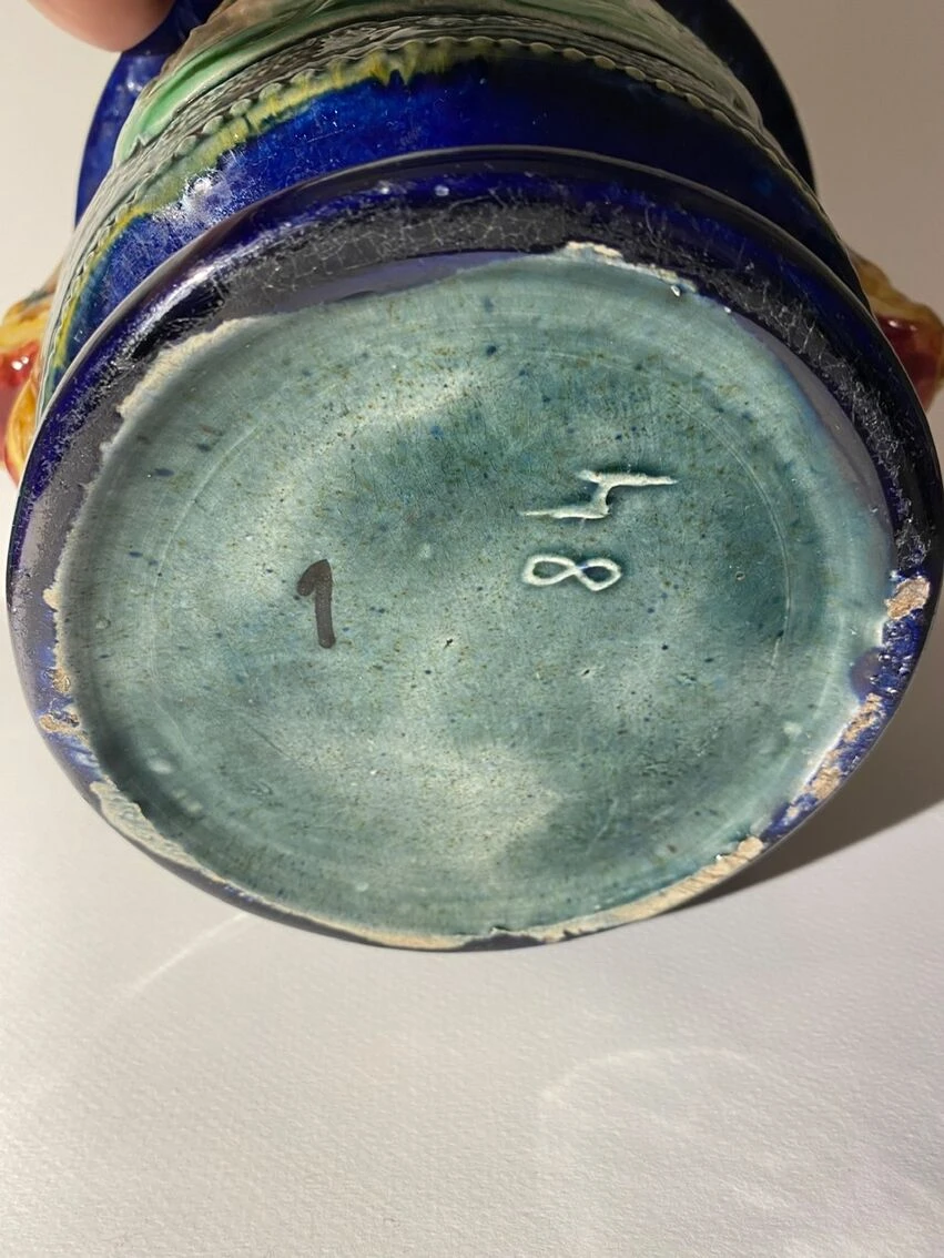 Cache Pot, Barbotine Ancienne Début XX Siècle 10 Cache Pot, Barbotine Ancienne Début XX Siècle – Image 8