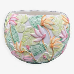 Cache Pot En Barbotine Vintage