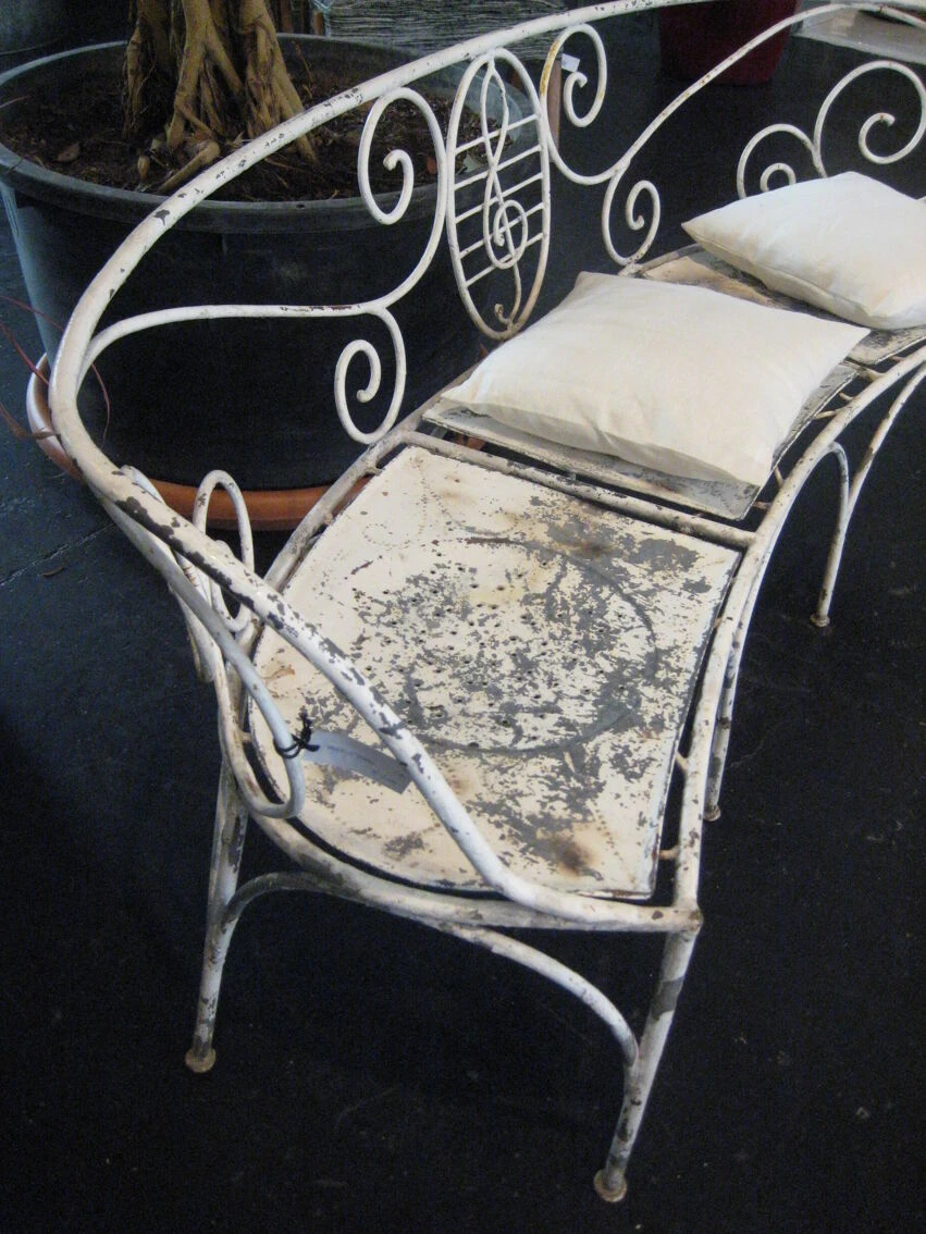 Banc Semi-circulaire En Fer Forgé, Années 1950 5 Banc Semi-circulaire En Fer Forgé, Années 1950 – Image 3