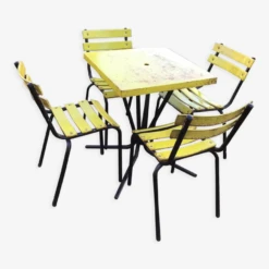 Ensemble Bistrot Table Et 4 Chaises