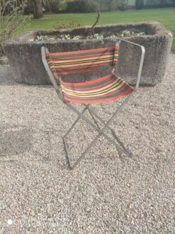 Chaise Pliante Vintage En Métal Avec Tissu D'origine 15 Chaise Pliante Vintage En Métal Avec Tissu D'origine -Jardin Fournitures Boutique dc7ad719 9982 4d22 a9fb fb58491dbbee