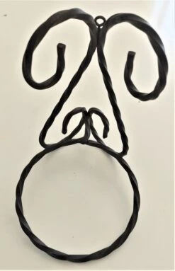 Porte-plantes En Fer Forgé D'angle Vers Les Années 50 Avec Anneau D'accrochage -Jardin Fournitures Boutique dd8157a3 8c87 40d9 b3d2 4e9d7a27ab8a