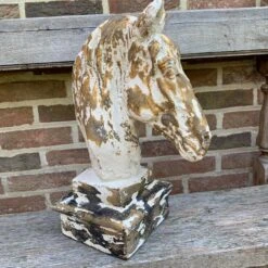 Tête De Cheval En Plâtre Patiné -Jardin Fournitures Boutique df264d17 4c12 4d21 9d53 e2bae43cc239