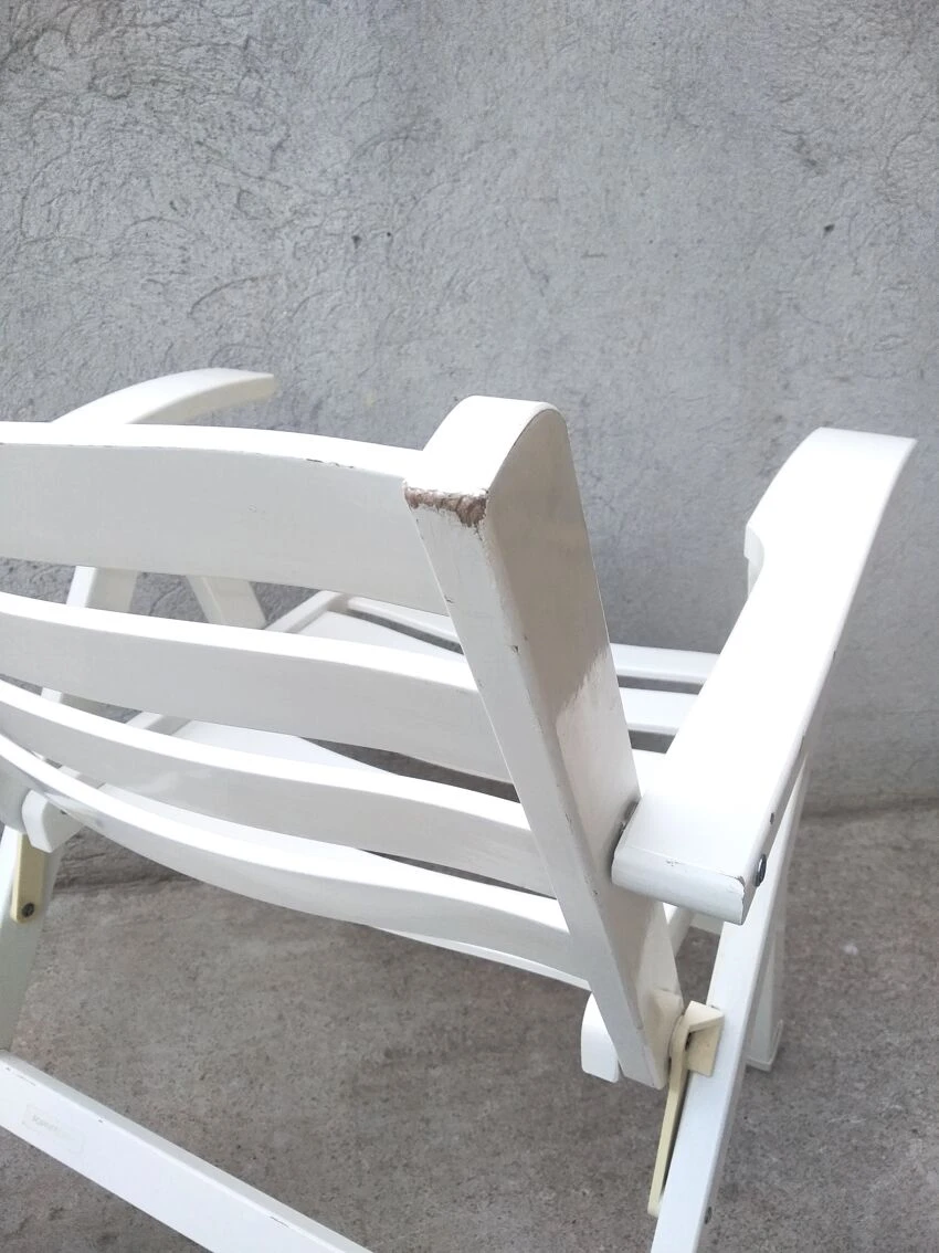 Fauteuils De Jardin Pliants En Bois Foppapedretti Vintage Italie 12 Fauteuils De Jardin Pliants En Bois Foppapedretti Vintage Italie – Image 10