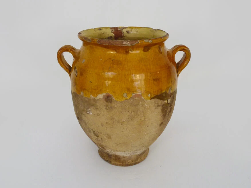 Pot à Confit Jaune Vernissé, Sud Ouest De La France, XIXème 7 Pot à Confit Jaune Vernissé, Sud Ouest De La France, XIXème – Image 5