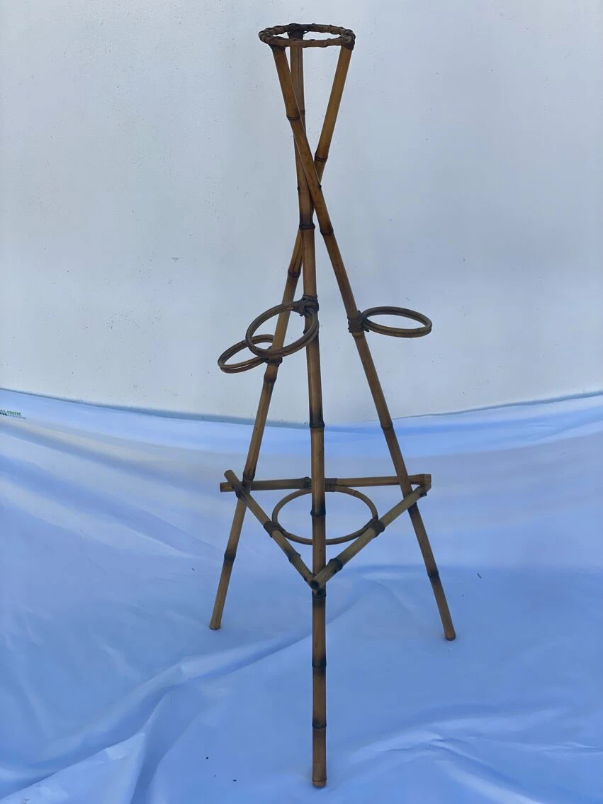 Porte-plante En Bambou Et Osier 11 Porte-plante En Bambou Et Osier – Image 9