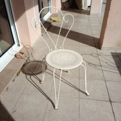 Salon De Jardin D'époque Année 50 En Fer Forgé Blanc -Jardin Fournitures Boutique e05fb548 caf4 43bf 8e52 f170ec289165