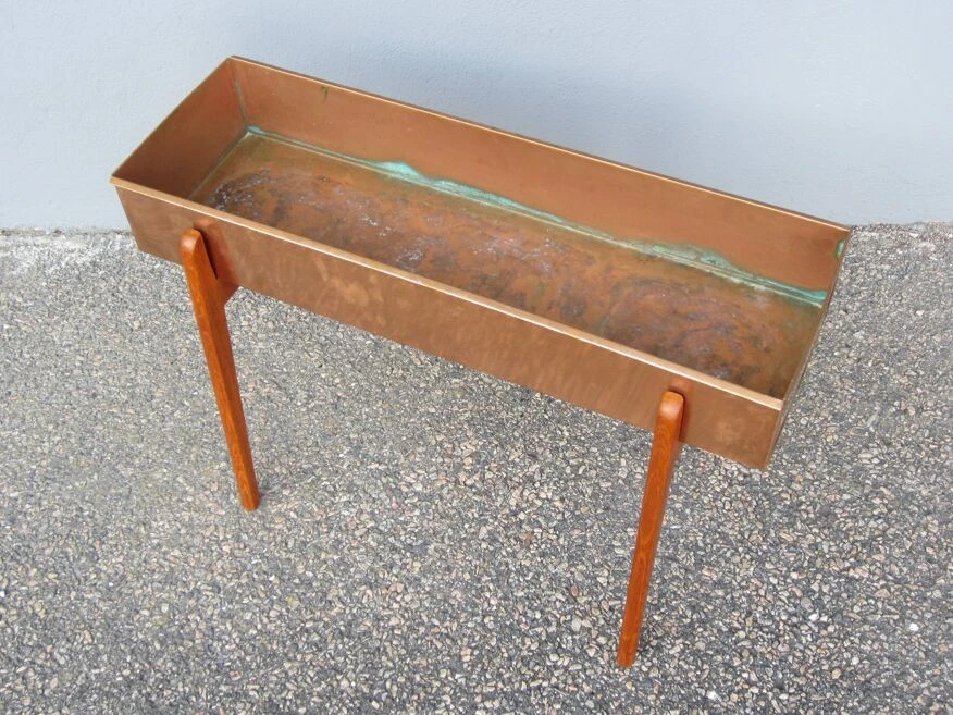 Porte Plante Jardinière Scandinave En Cuivre 4 Porte Plante Jardinière Scandinave En Cuivre – Image 2