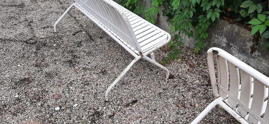 Banc D'extérieur En Metal Et Bois 9 Banc D'extérieur En Metal Et Bois – Image 7