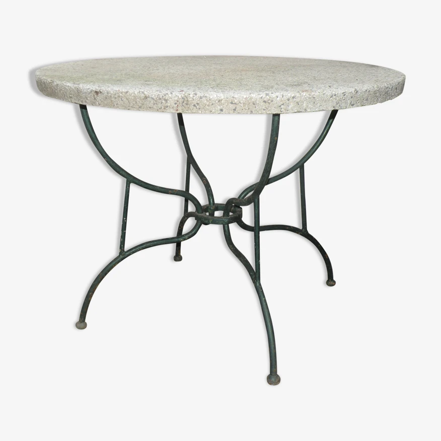 Table Ronde D'extérieur, Jardin Année 1950 3 Table Ronde D'extérieur, Jardin Année 1950