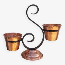 Porte Plante Duo En Cuivre Et Métal Goardere