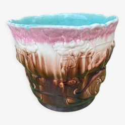Cache Pot Majolique Wessel Art Nouveau