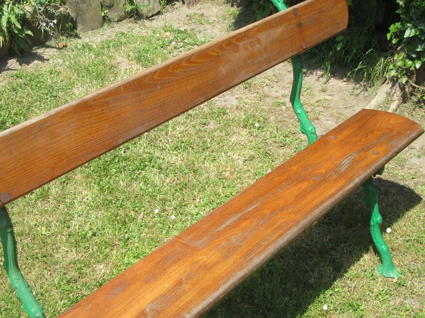 Banc De Jardin En Bois Et Fonte 8 Banc De Jardin En Bois Et Fonte – Image 6