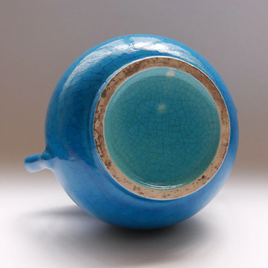 Vase à Anse - Bleu Iznik - 1930's 9 Vase à Anse - Bleu Iznik - 1930's – Image 7