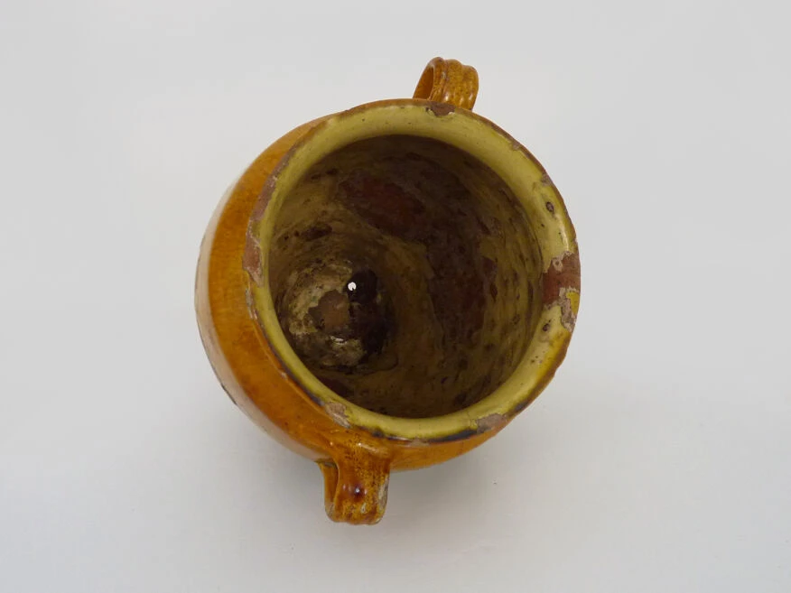 Pot à Confit Jaune Vernissé, Sud Ouest De La France, XIXème 12 Pot à Confit Jaune Vernissé, Sud Ouest De La France, XIXème – Image 10