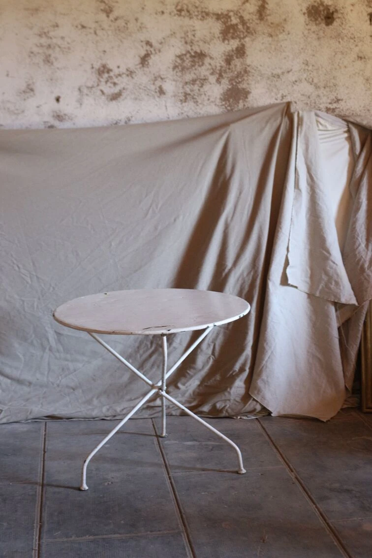 Table Pliante De Jardin En Fer Forgé Blanche 4 Table Pliante De Jardin En Fer Forgé Blanche – Image 2