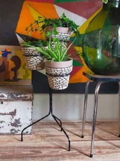 Porte-plantes En Fer Forgé Tripode Années 50, Avec Trois Cache-pots -Jardin Fournitures Boutique ed5e011c 4efb 4cb3 a8ba 282e7f282498