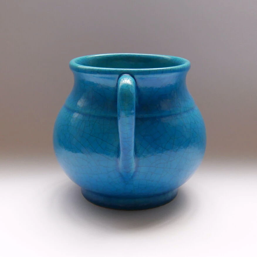 Vase à Anse - Bleu Iznik - 1930's 6 Vase à Anse - Bleu Iznik - 1930's – Image 4